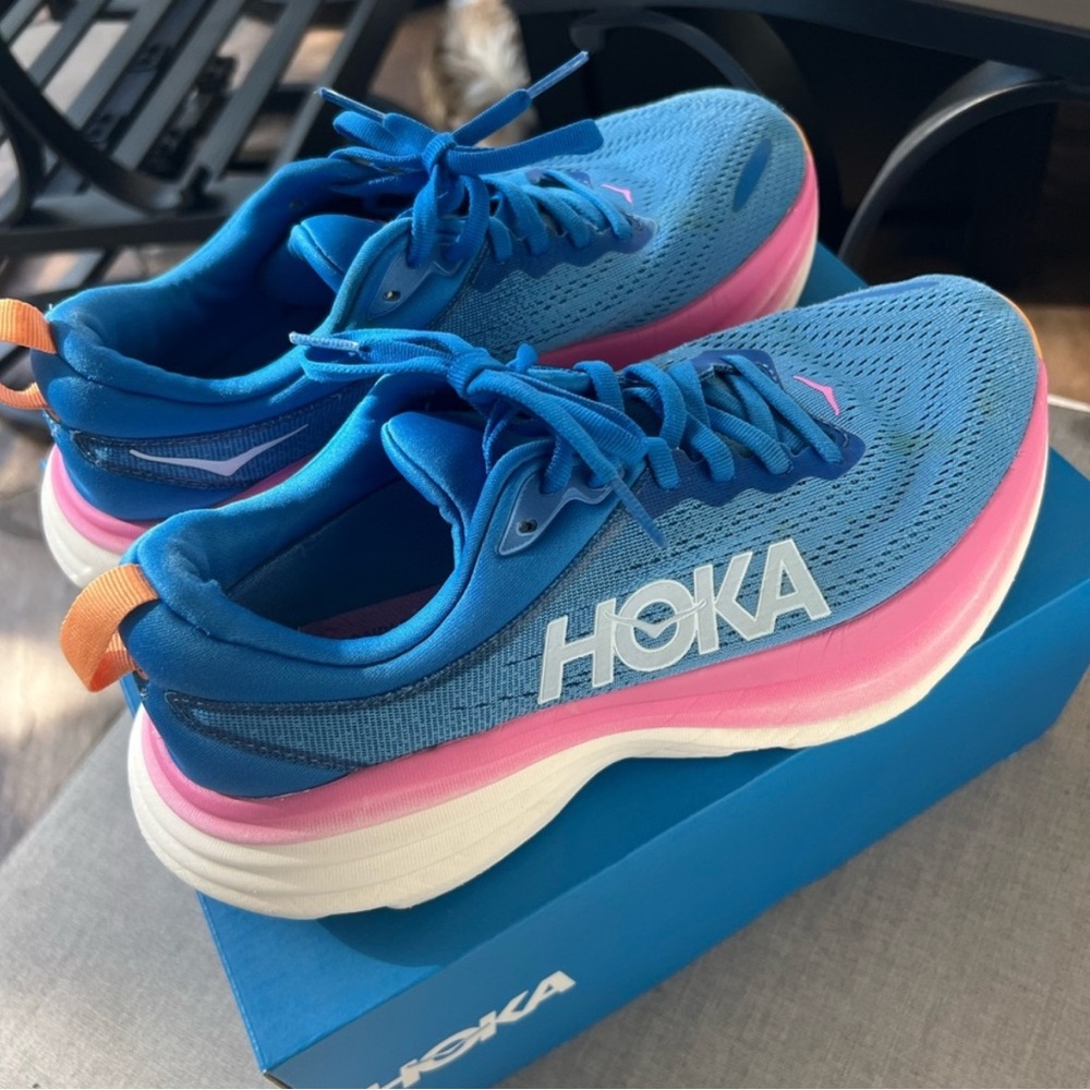 ❌SOLD❌ Hoka Women's Blue and Pink Athletic Shoes